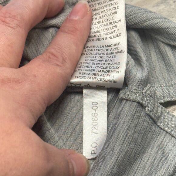 Travis Mathew Gray Mens XL Brand Spellout Stripe Streetwear Polo Shirt - Picture 13 of 14